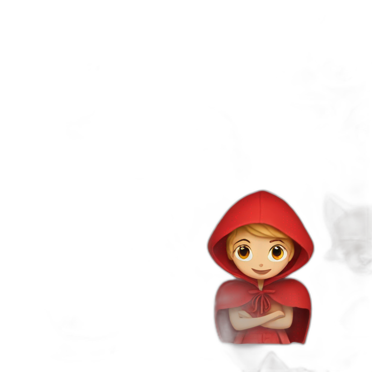 Little Red Riding Hood looks straight emoji
