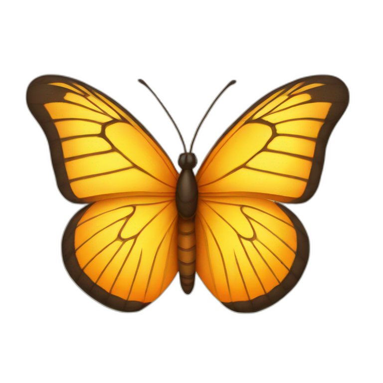 yellow and orange butterfly emoji