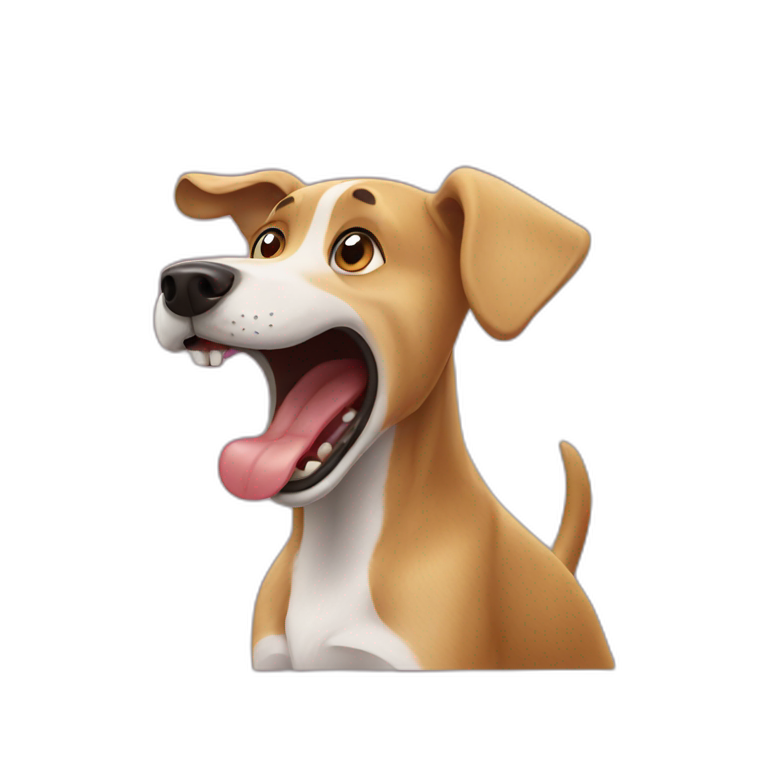 Dog barking emoji