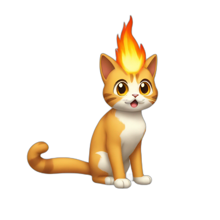Sitting-bicolor-cat-fire-pokemon-shocked emoji