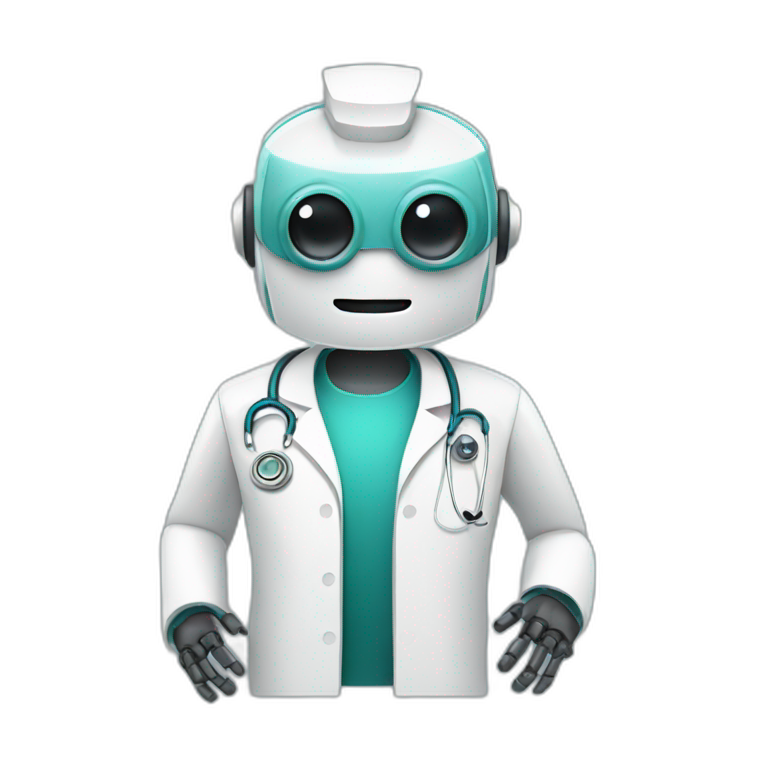 A doctor robot emoji