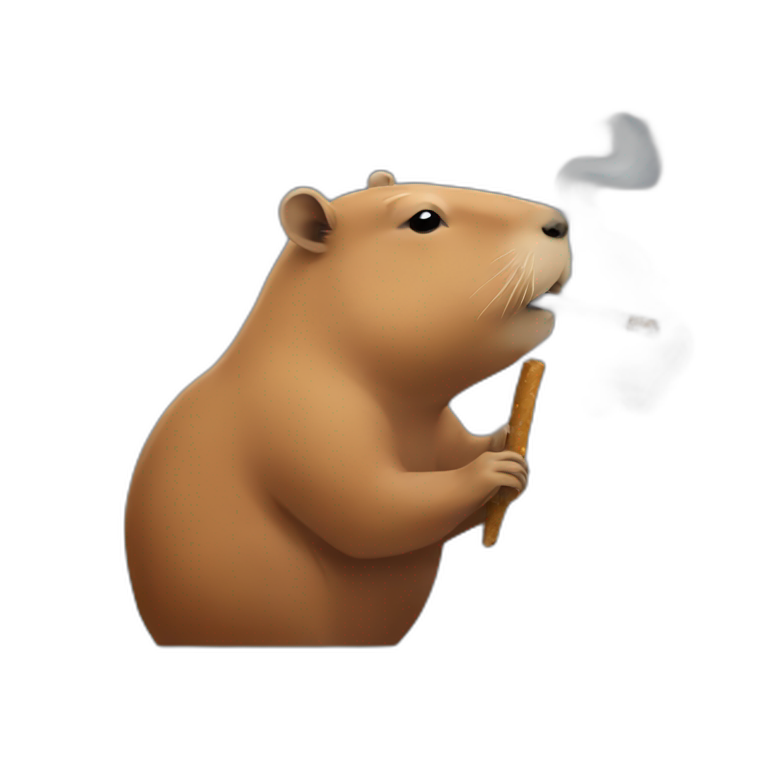 Capybara smoking emoji