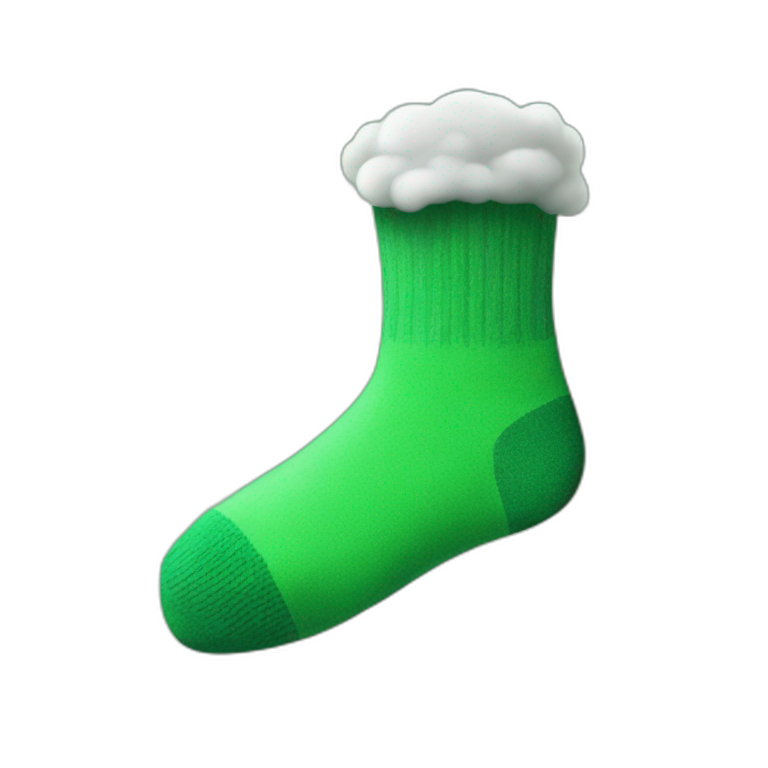 sock with green smoke coming out emoji