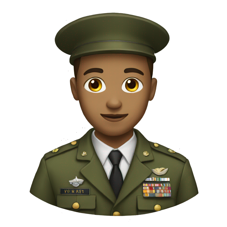 Military high school student  emoji