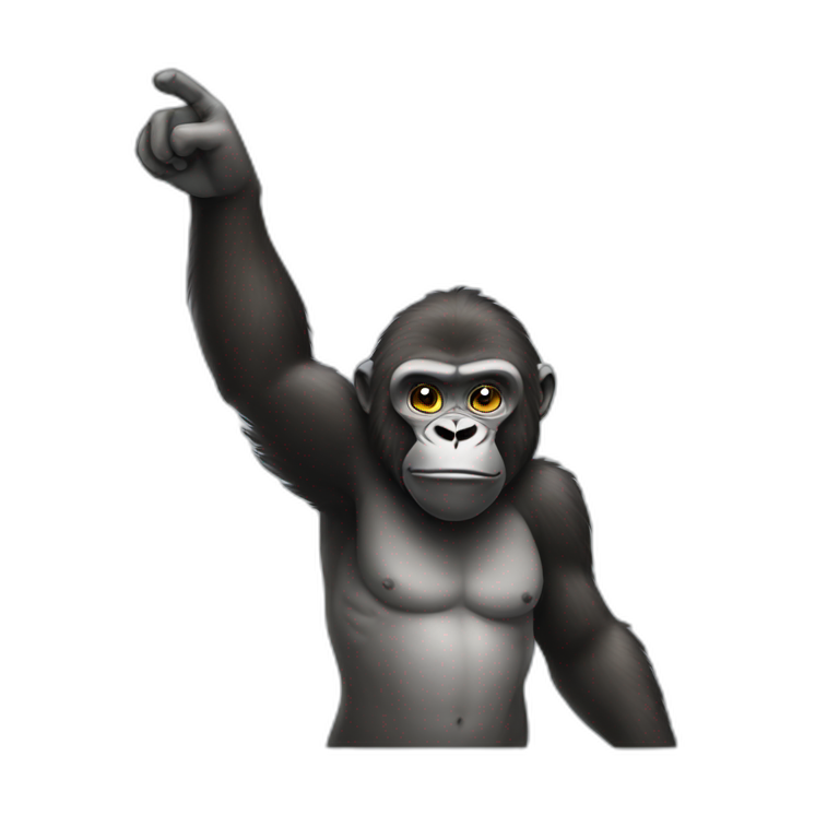 saluting gorilla emoji