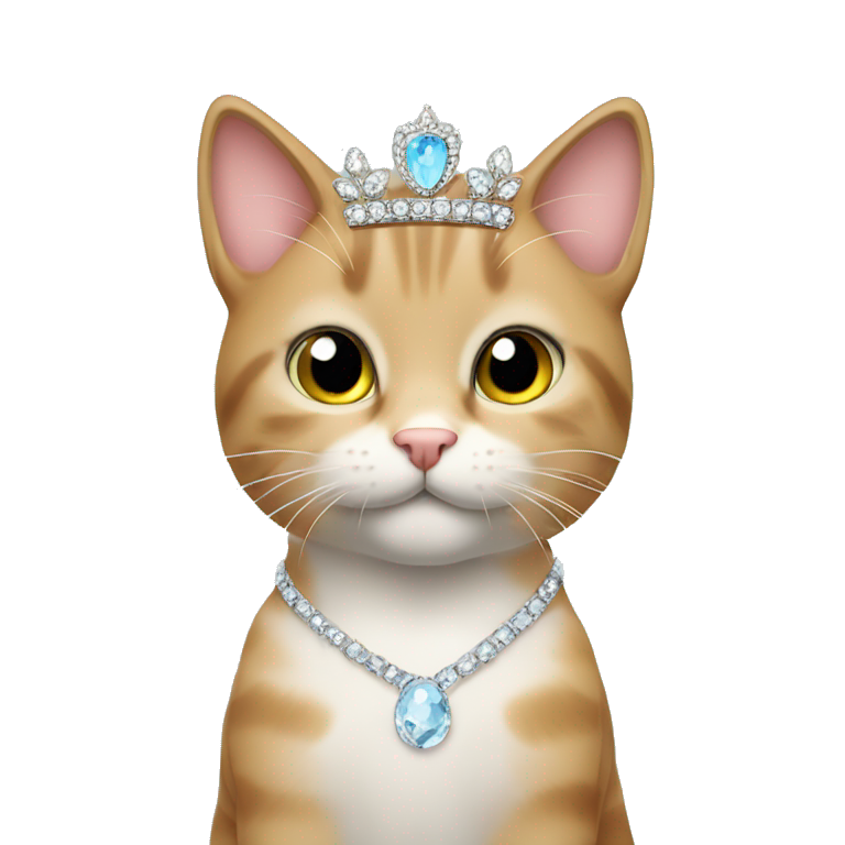 cute cat wearing diadema emoji