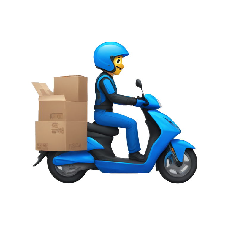blue Moto food delivery emoji