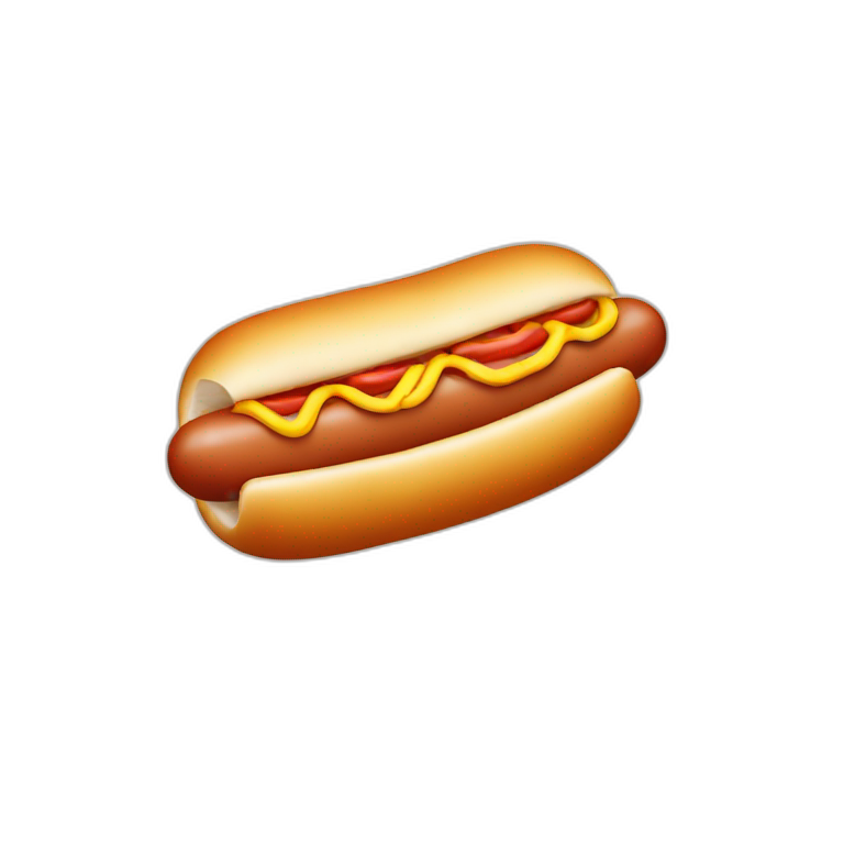squished hot dog emoji