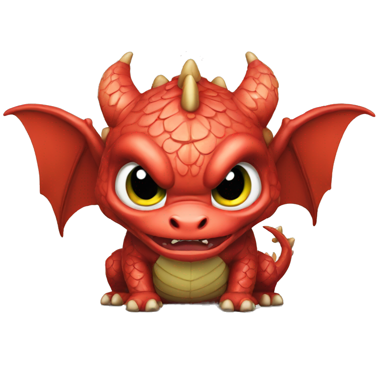 Cute little dragon, getting angry emoji