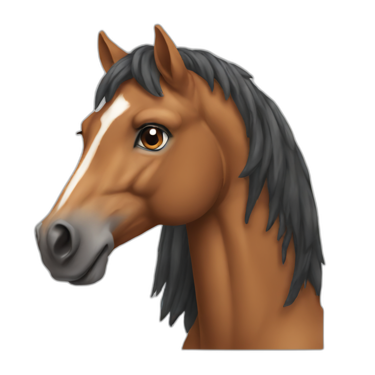 a spitting horse emoji