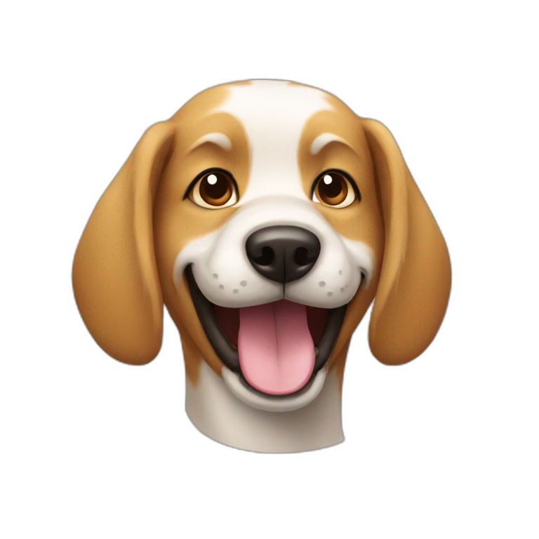 Smiley dog emoji