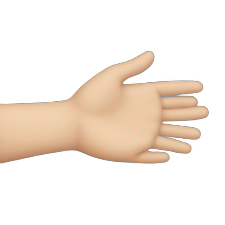 Hand to hand emoji