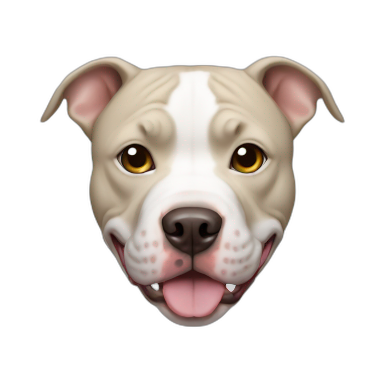 White pitbull emoji