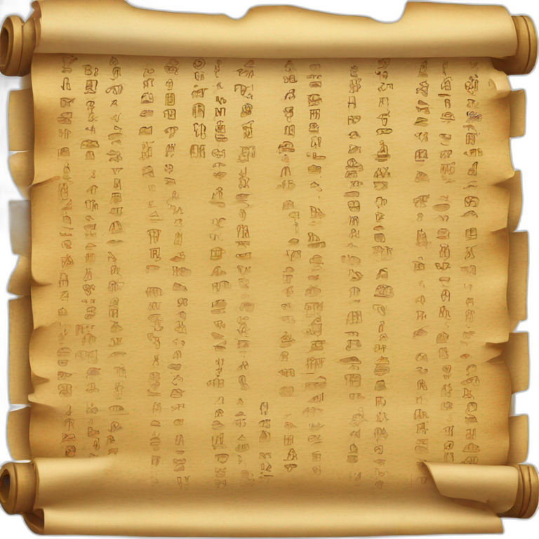 ancient scroll hieroglyphs emoji