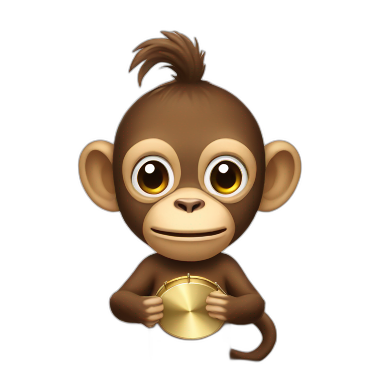 stupid monkey with cymbals emoji