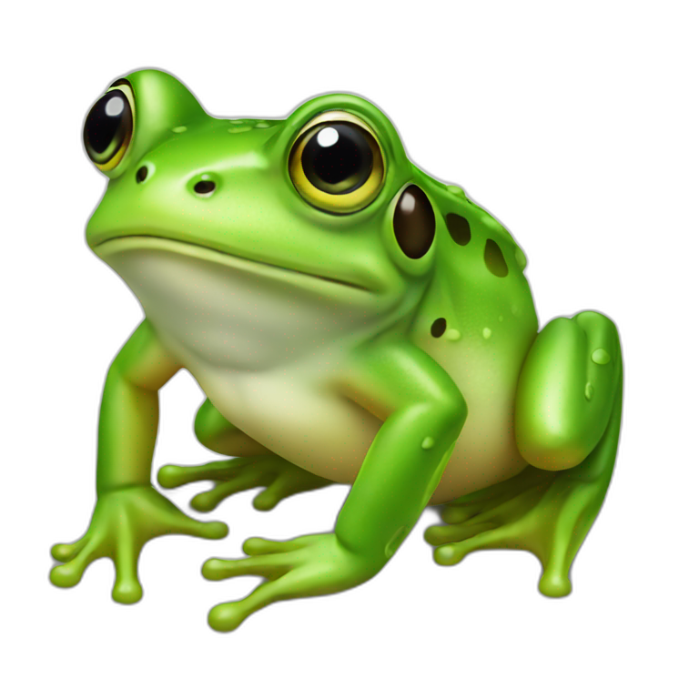 Green frog emoji