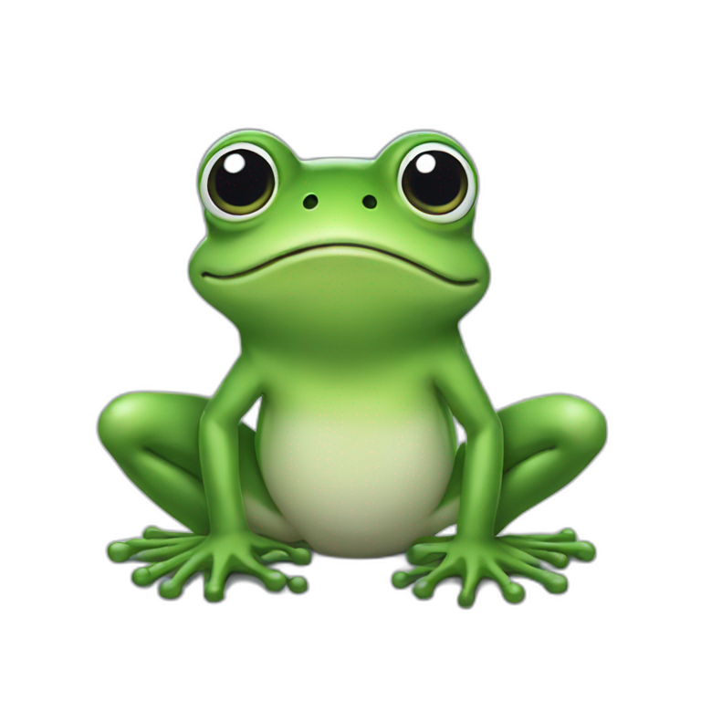frog in whiteout emoji