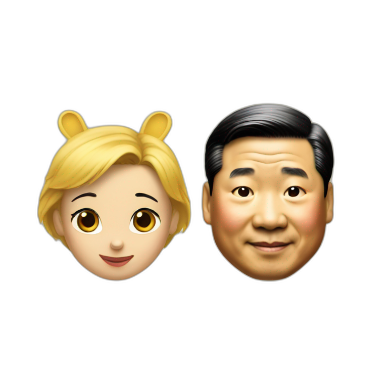 xi jinping and Winnie the Pooh emoji