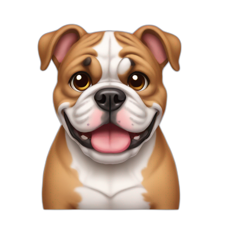 Cute little Bulldog  emoji