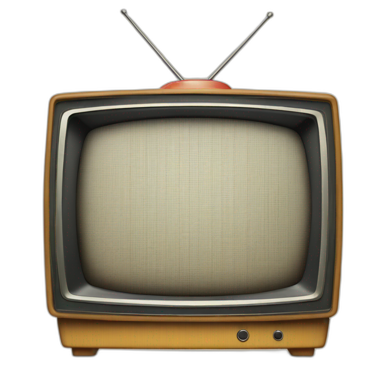 retro tv, with static noise on the screen emoji