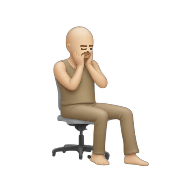 sitting man-hands on head emoji