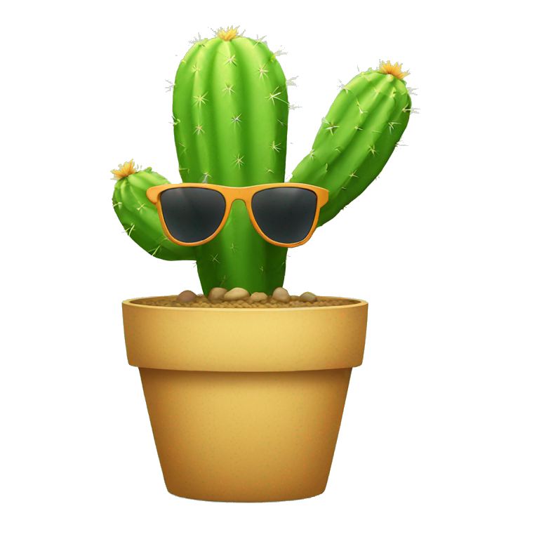 Cactus wearing sunglasses  emoji