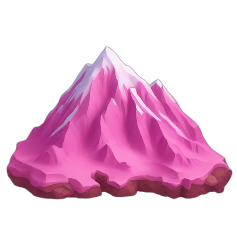 pink mountain emoji