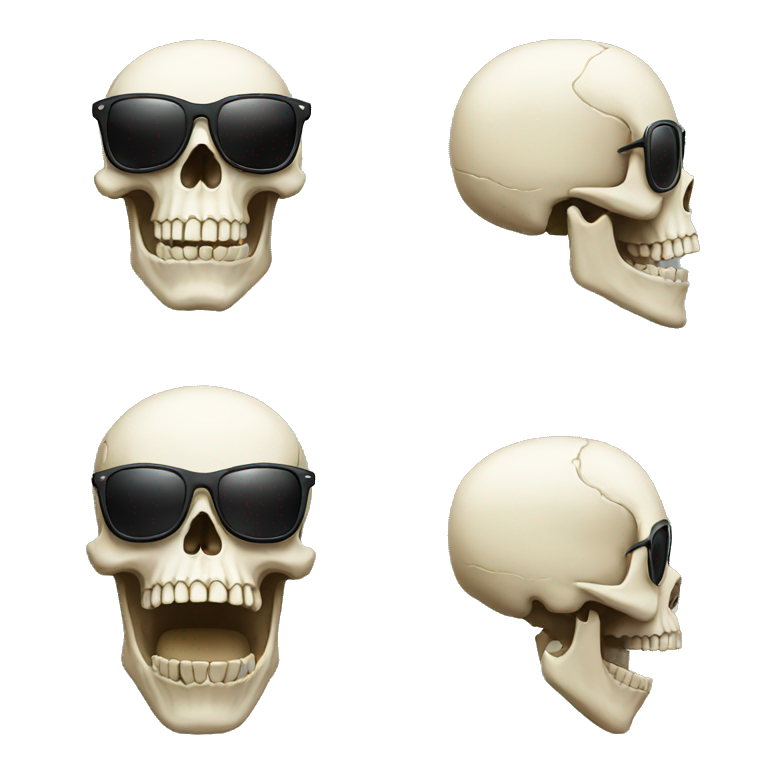 Skull wearing sunglasses  emoji