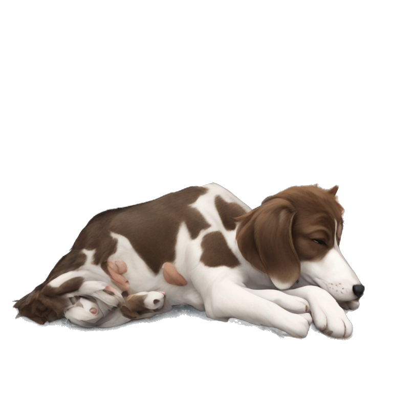 girl and dog lounging together emoji