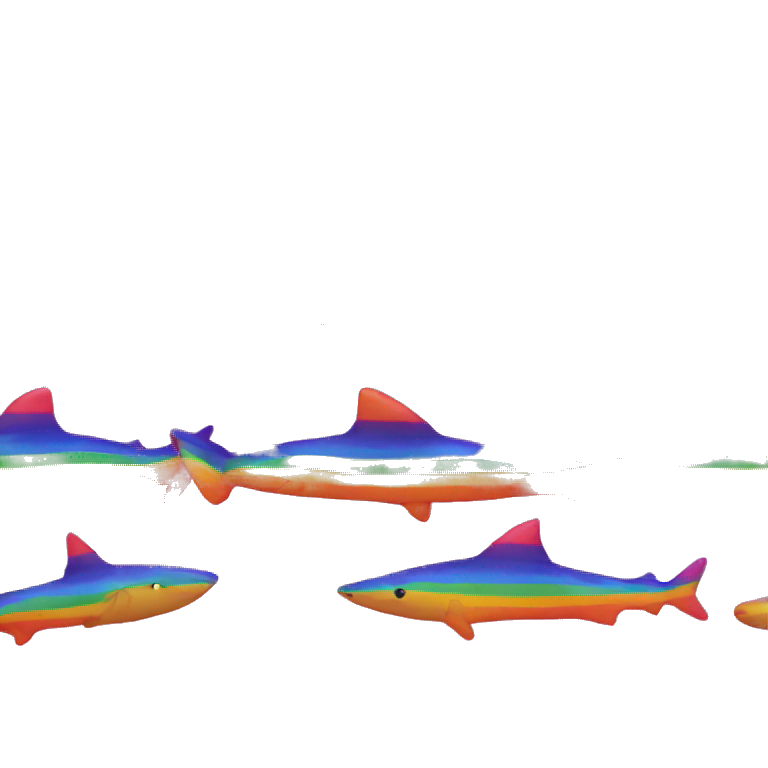 Rainbow Shark bi flag colors emoji