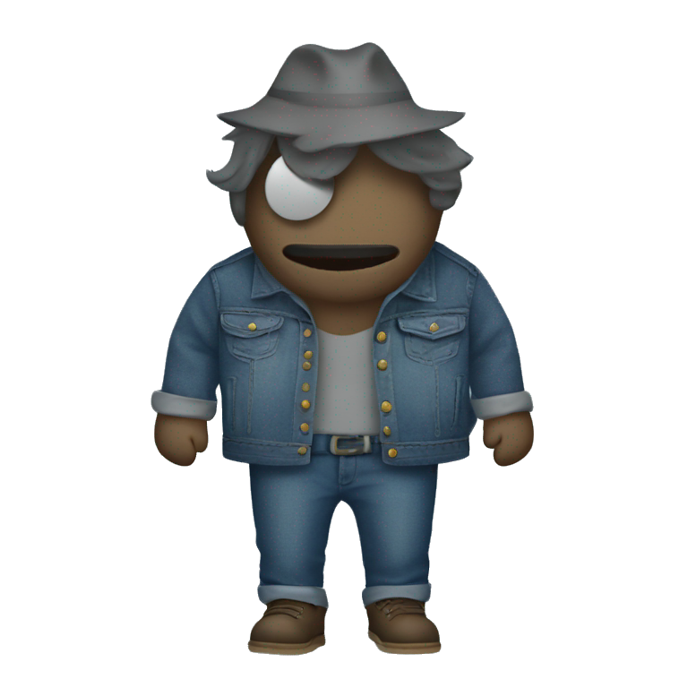 mysterious man in denim jeans emoji