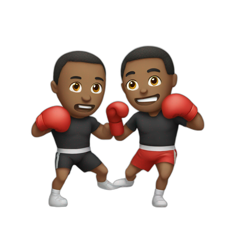 2 white people boxing emoji