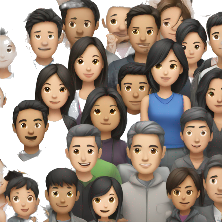 group of people asian emoji