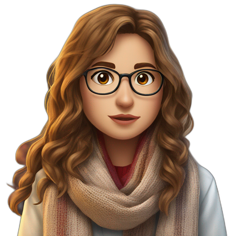 brown-eyed girl in glasses emoji
