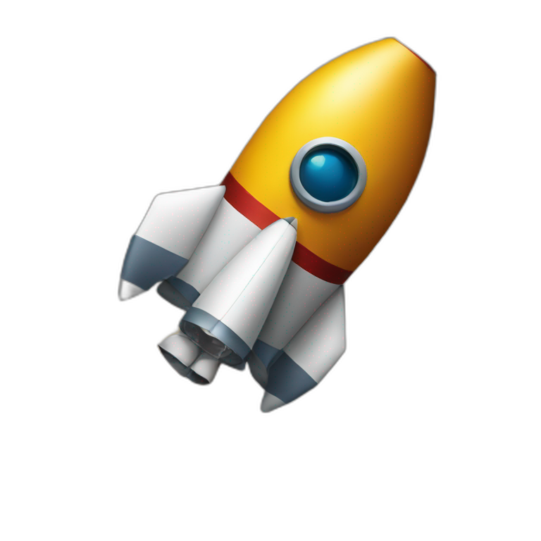 rocket on the moon emoji