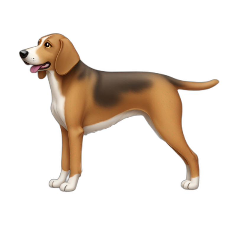 coonhound shepherd mix walking emoji