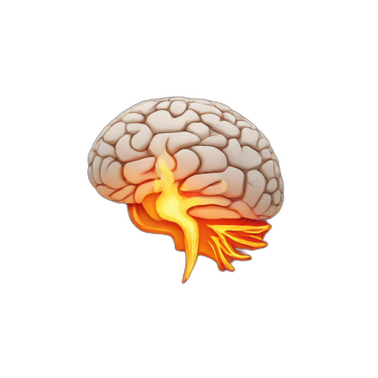 brain on fire emoji
