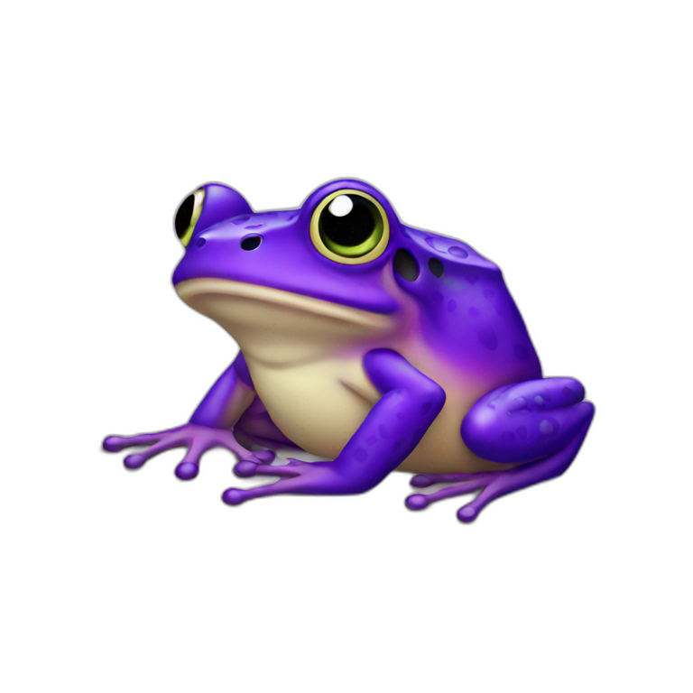  frog purple emoji