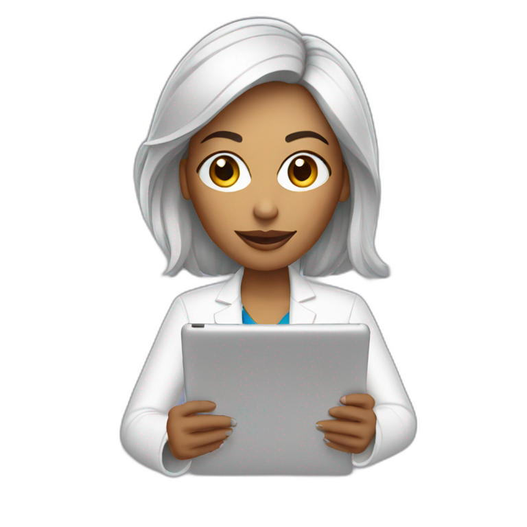 designer woman with tablet emoji