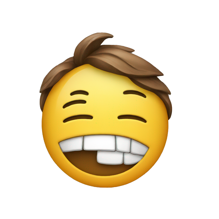 Emoji smiling with sad half emoji