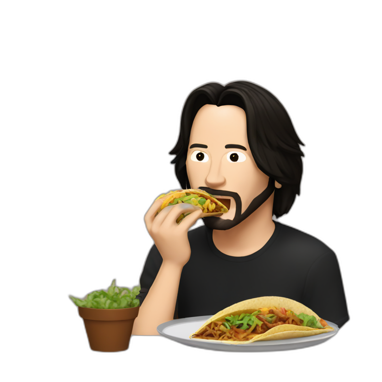 keanu reeves eating tacos emoji