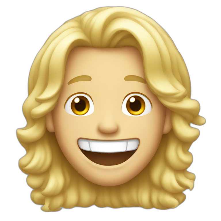 blonde long haired guy laughing emoji