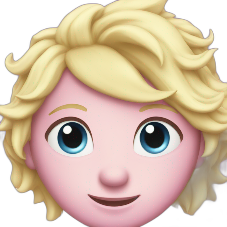 pink dragon with blue eyes blonde hair emoji