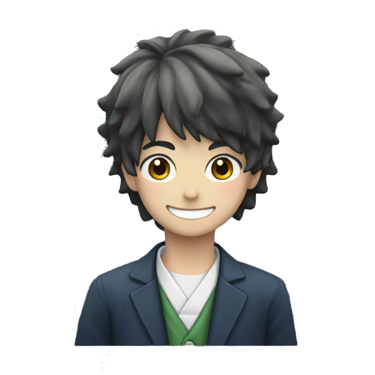 happy school boy in gakuran emoji