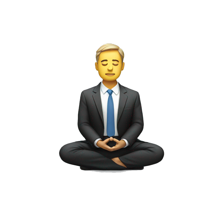 businessman meditating emoji