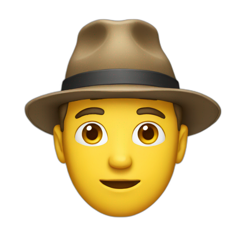 guy with a hat emoji