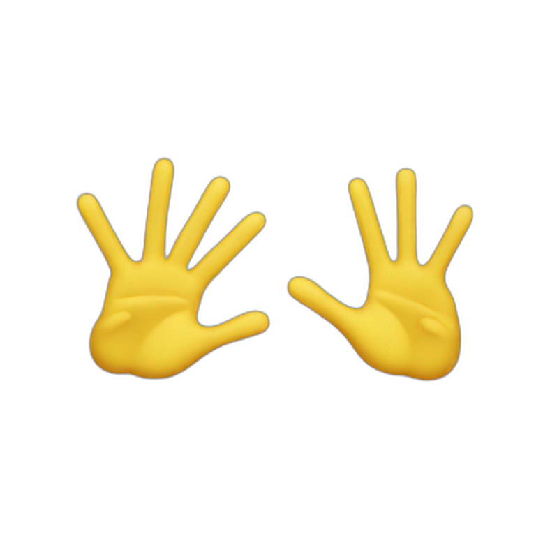3 fingers yellow emoji