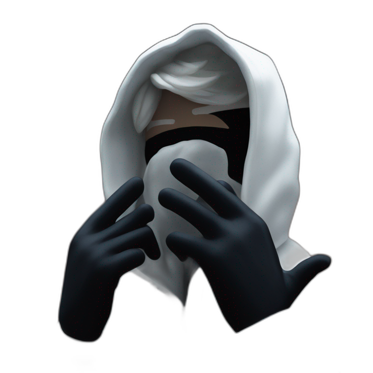 mysterious hooded figure emoji