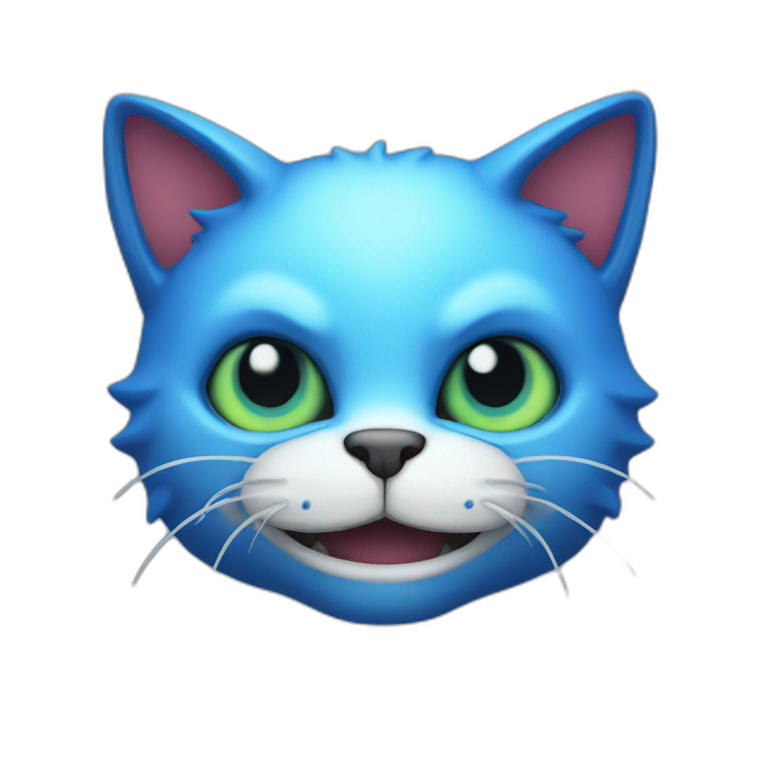 Cat demon blue emoji