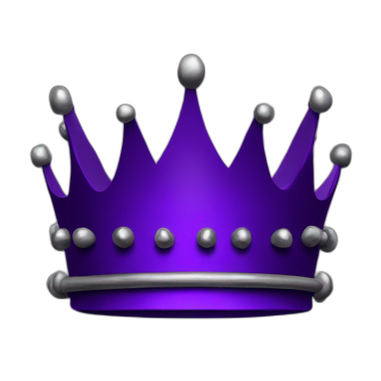 dark purple crown with sharp metal structures emoji